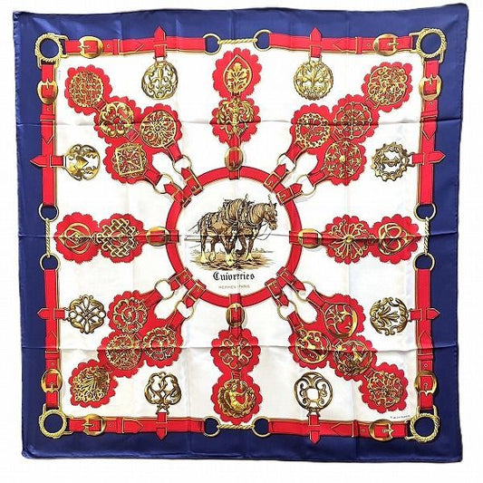 Hermes Carre 90 Cuivreries Copperwork Brand Accessories Scarf Women's