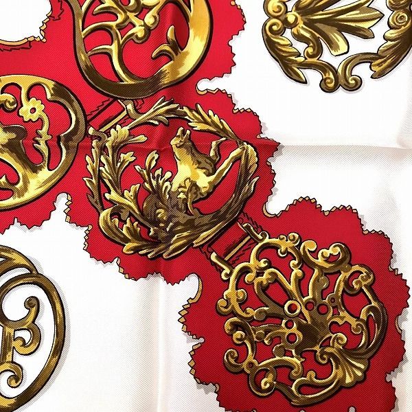 Hermes Carre 90 Cuivreries Copperwork Brand Accessories Scarf Women's