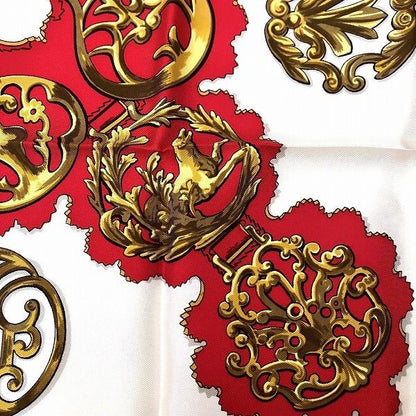 Hermes Carre 90 Cuivreries Copperwork Brand Accessories Scarf Women's