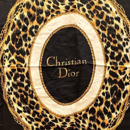Dior Logo Animal Brand Accessories Scarf Women's