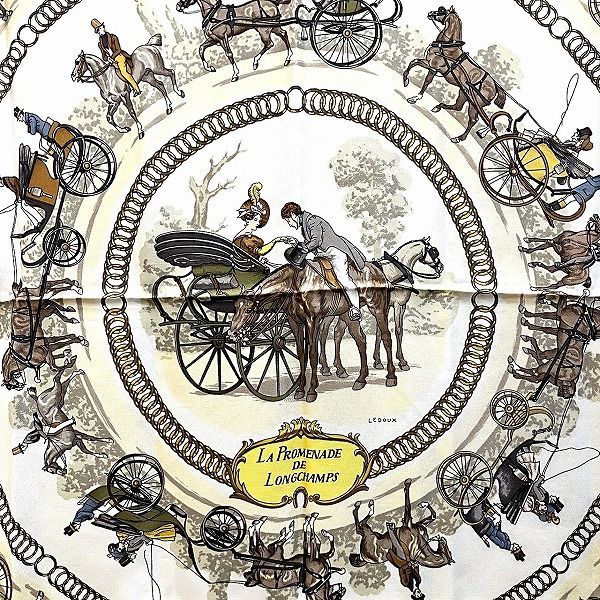 Hermes Carre90 Long Chien's Walk LA Promenade de Longchamps Brand Accessories