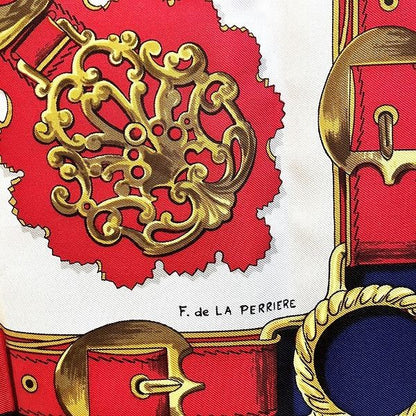 Hermes Carre 90 Cuivreries Copperwork Brand Accessories Scarf Women's