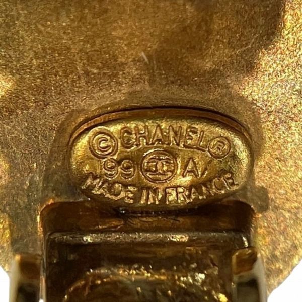 Chanel 99a Coco Mark Gold Brand Accessories Earring Women's