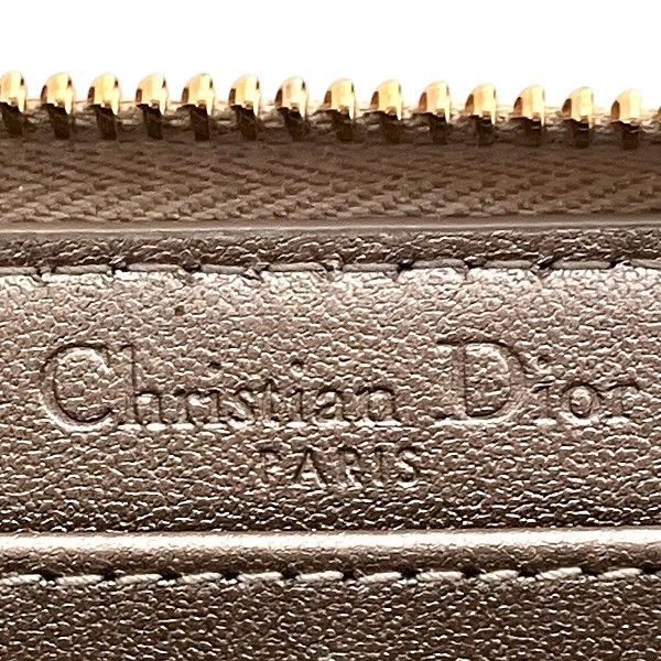 Chris Dior Lady Dior Voyage S0007onmj Round Zipper Long Wallet Ladies