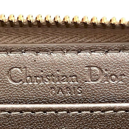 Chris Dior Lady Dior Voyage S0007onmj Round Zipper Long Wallet Ladies