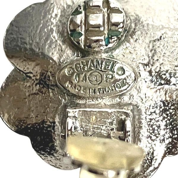 Chanel Cocomark 04p Clover Rhinestone Brand Accessories Earring Women's