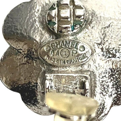 Chanel Cocomark 04p Clover Rhinestone Brand Accessories Earring Women's