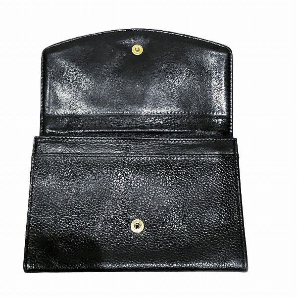 Chanel A01433 Coco Mark Caviar Skin Bifold Wallet Women's