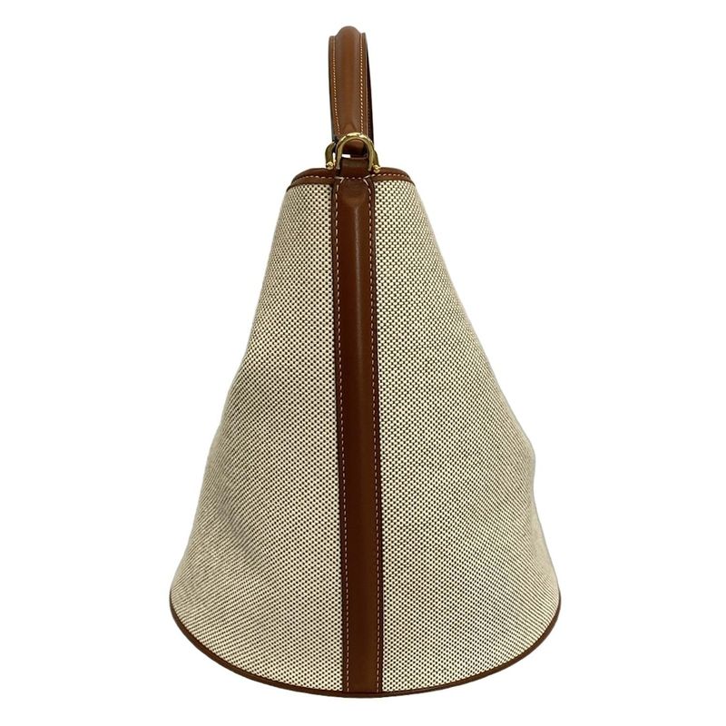 Celine Handbag 16 Bucket Bag Ivory and Brown