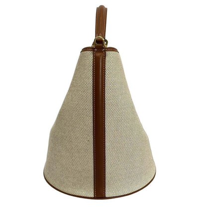 Celine Handbag 16 Bucket Bag Ivory and Brown