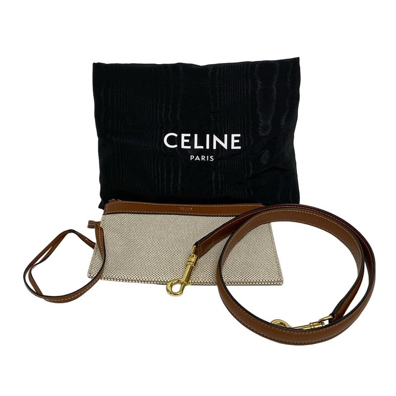Celine Handbag 16 Bucket Bag Ivory and Brown
