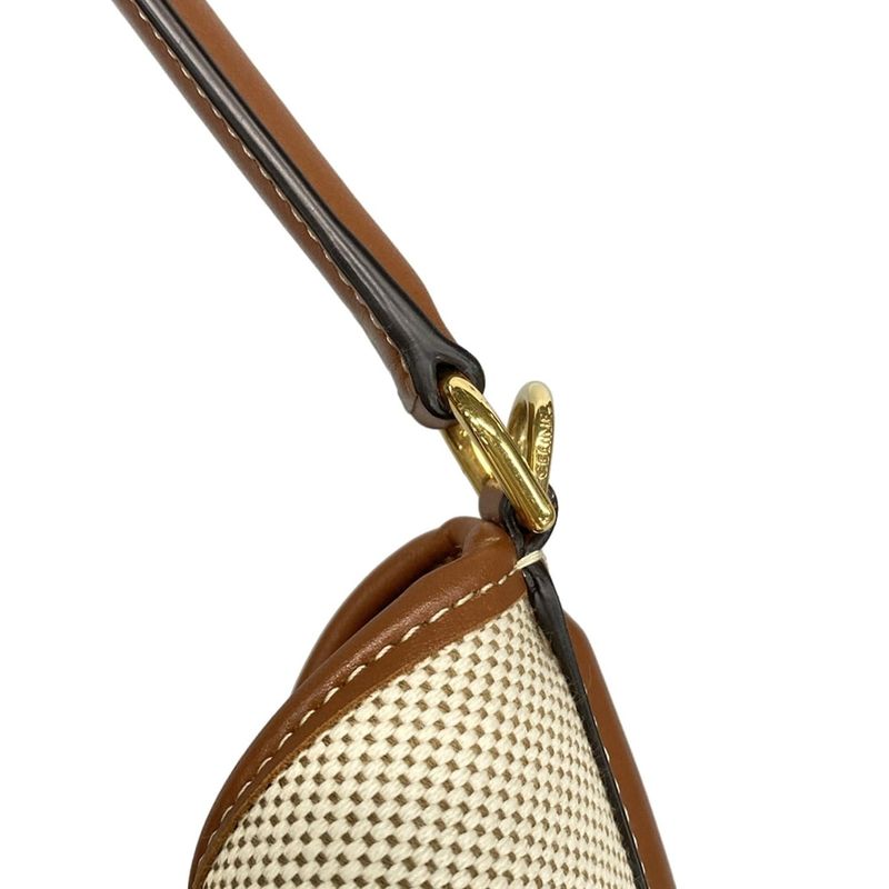 Celine Handbag 16 Bucket Bag Ivory and Brown