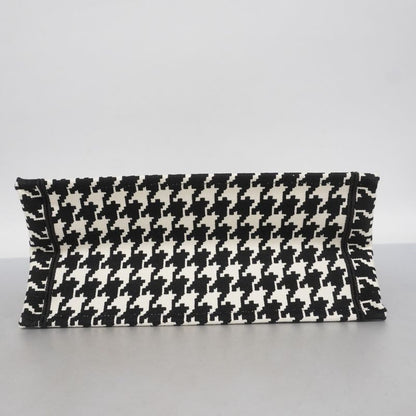 Christian Dior Tote Bag Book Tote Canvas White Black Cles Deuce
