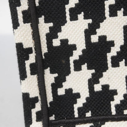 Christian Dior Tote Bag Book Tote Canvas White Black Cles Deuce