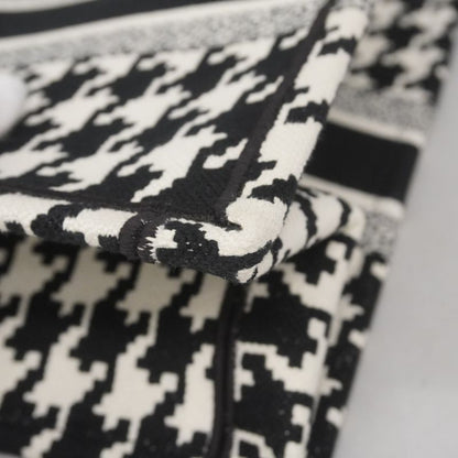 Christian Dior Tote Bag Book Tote Canvas White Black Cles Deuce