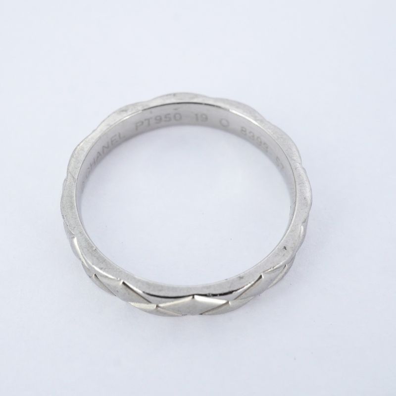 Chanel Ring Matelasse Pt950 Platinum #57 Men's