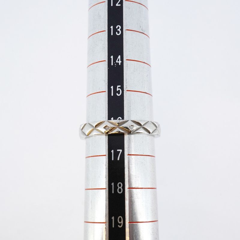 Chanel Ring Matelasse Pt950 Platinum #57 Men's