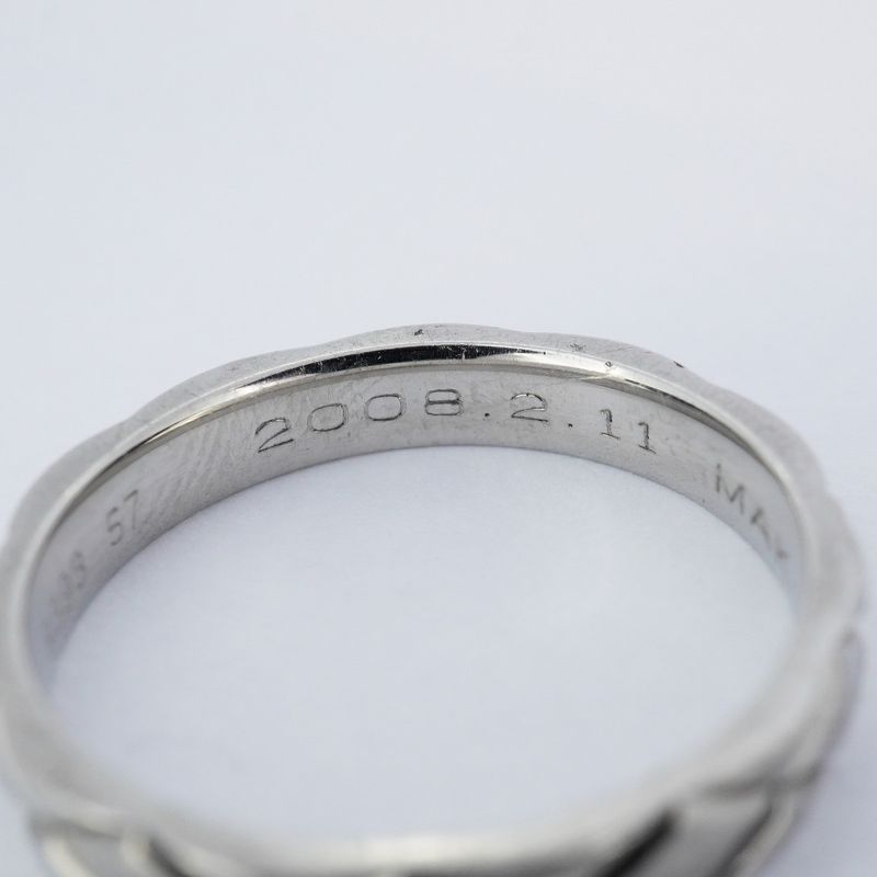 Chanel Ring Matelasse Pt950 Platinum #57 Men's