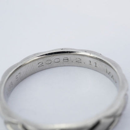 Chanel Ring Matelasse Pt950 Platinum #57 Men's