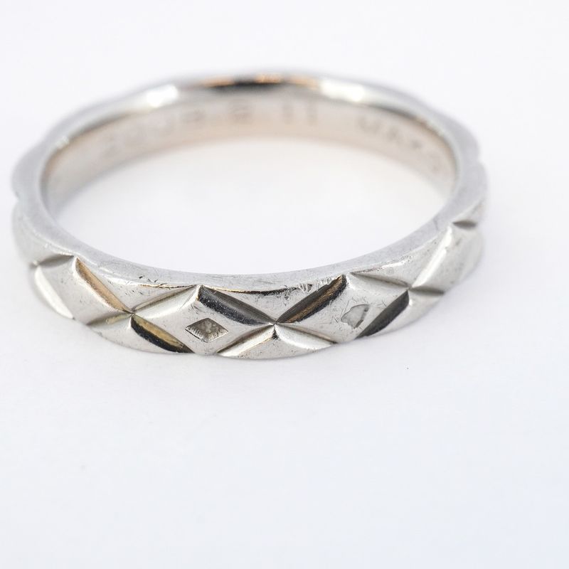 Chanel Ring Matelasse Pt950 Platinum #57 Men's