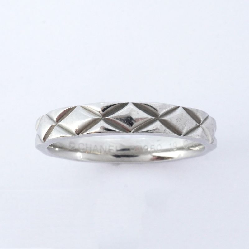 Chanel Ring Matelasse Pt950 Platinum #57 Men's