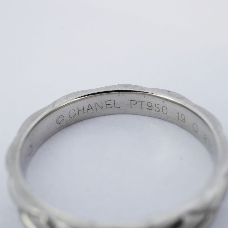 Chanel Ring Matelasse Pt950 Platinum #57 Men's