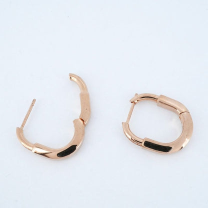 Tiffany & Co Earrings Lock 18K Pink Gold Pink Gold With Diamonds For Women