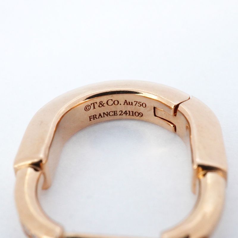 Tiffany & Co Earrings Lock 18K Pink Gold Pink Gold With Diamonds For Women