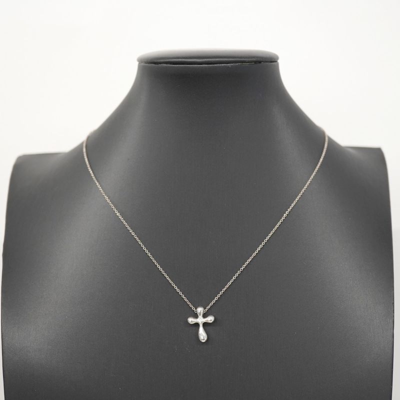 Tiffany & Co Necklace Small Cross Silver 925 Women
