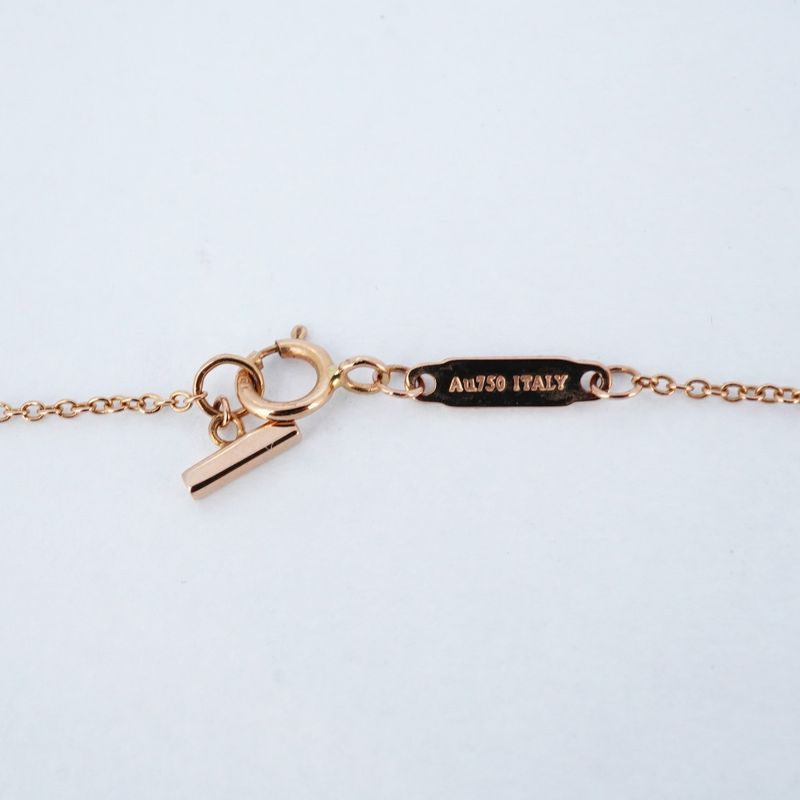 Tiffany & Co Necklace T-smile Mini 18K Pink Gold Pink Gold Pink Sapphire Ladies