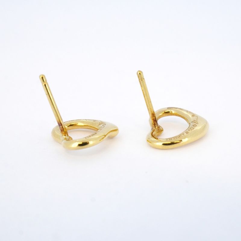Tiffany & Co Earrings Open Heart 18K Yellow Gold Yellow Gold Ladies