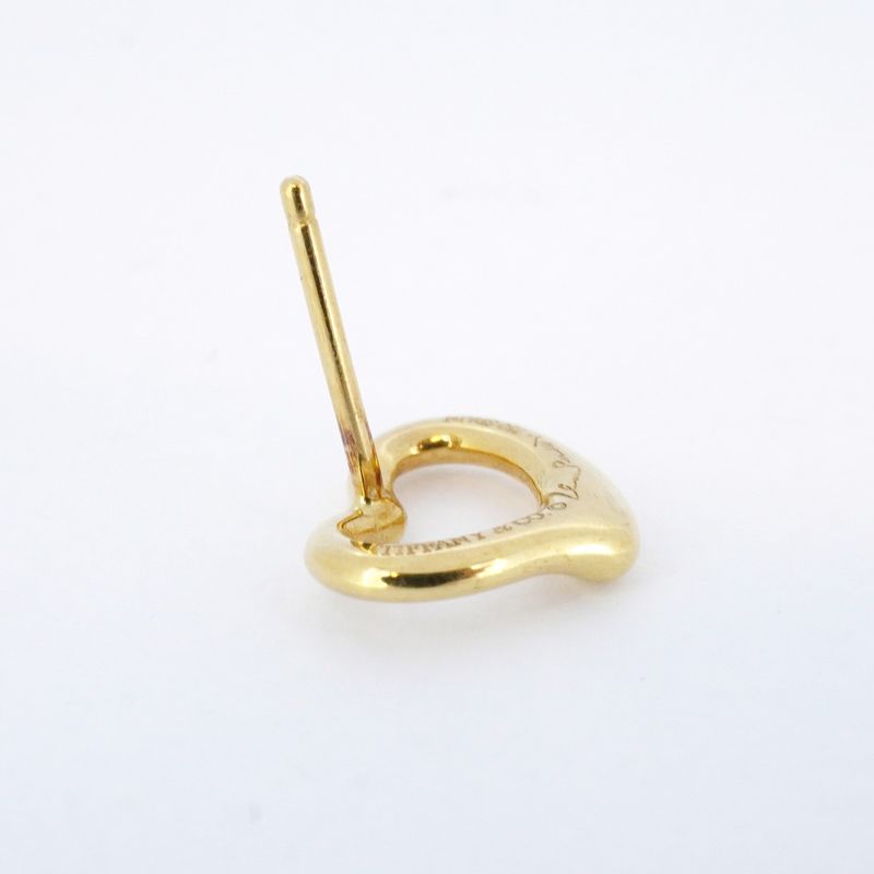 Tiffany & Co Earrings Open Heart 18K Yellow Gold Yellow Gold Ladies