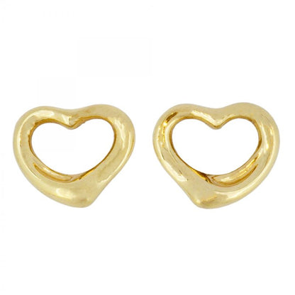 Tiffany & Co Earrings Open Heart 18K Yellow Gold Yellow Gold Ladies