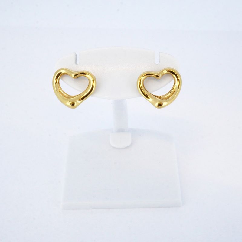 Tiffany & Co Earrings Open Heart 18K Yellow Gold Yellow Gold Ladies