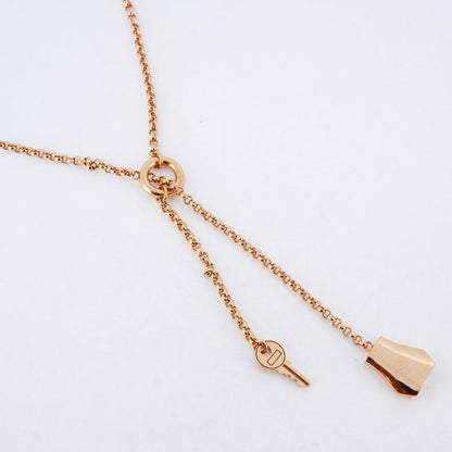 Hermes Necklace Kelly Clochette 18K Pink Gold Pink Gold Ladies