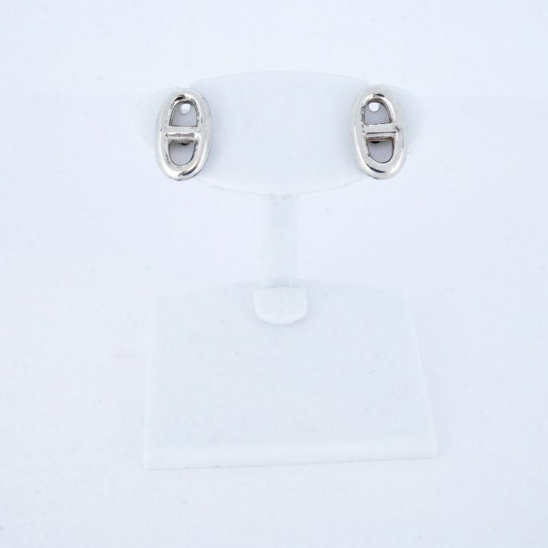 Hermes Earrings Chaine D'ancre 925 Silver Men Women Unisex