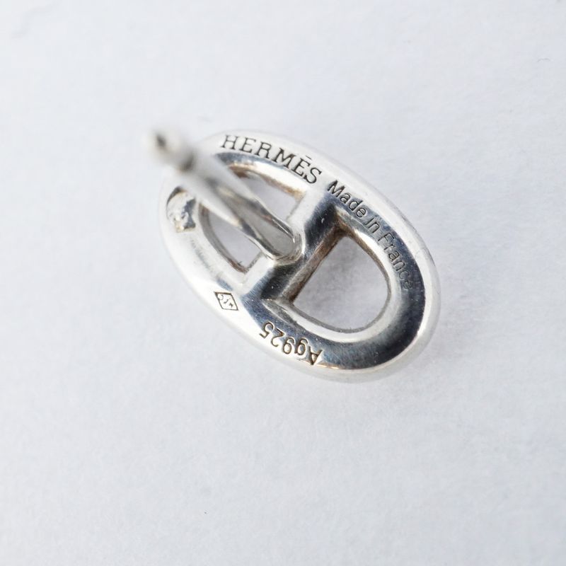 Hermes Earrings Chaine D'ancre 925 Silver Men Women Unisex