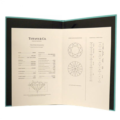 Tiffany & Co Ring Solitaire 1PD Pt950 Platinum Diamond #8 Ladies