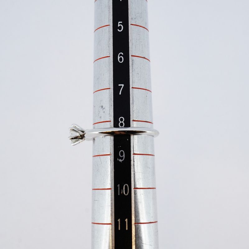 Tiffany & Co Ring Solitaire 1PD Pt950 Platinum Diamond #8 Ladies