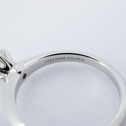 Tiffany & Co Ring Solitaire 1PD Pt950 Platinum Diamond #8 Ladies