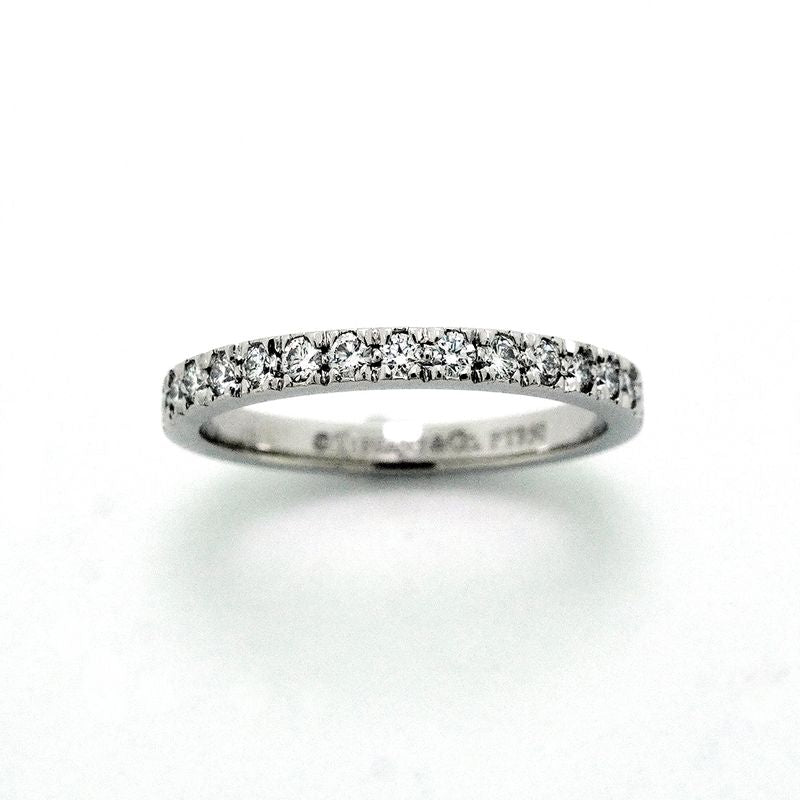 Tiffany & Co Ring Novo Half Eternity Pt950 Platinum Diamond #6.5 Ladies