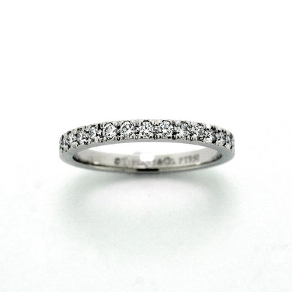 Tiffany & Co Ring Novo Half Eternity Pt950 Platinum Diamond #6.5 Ladies