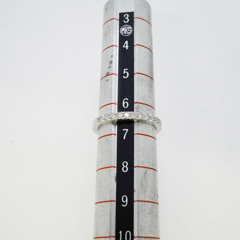 Tiffany & Co Ring Novo Half Eternity Pt950 Platinum Diamond #6.5 Ladies