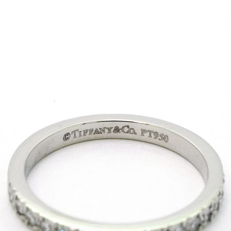 Tiffany & Co Ring Novo Half Eternity Pt950 Platinum Diamond #6.5 Ladies