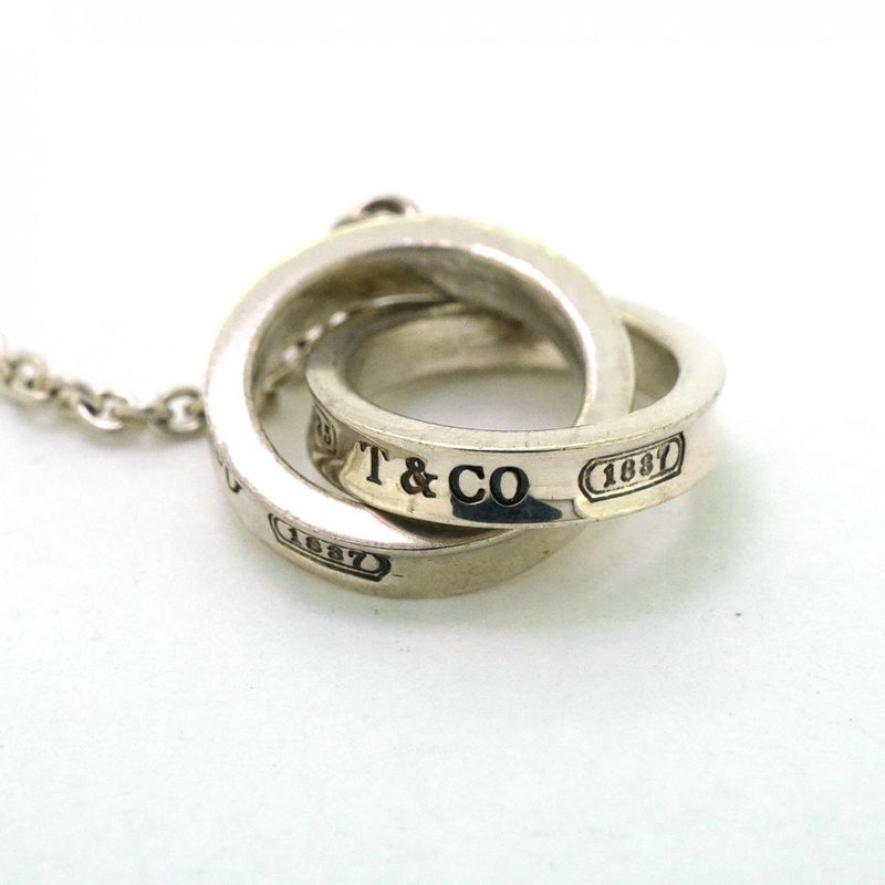 Tiffany & Co Necklace Interlocking Lariat In 925 Silver For Women