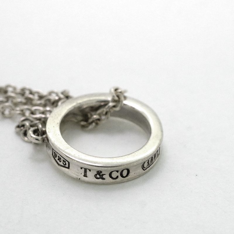 Tiffany & Co Necklace Interlocking Lariat In 925 Silver For Women