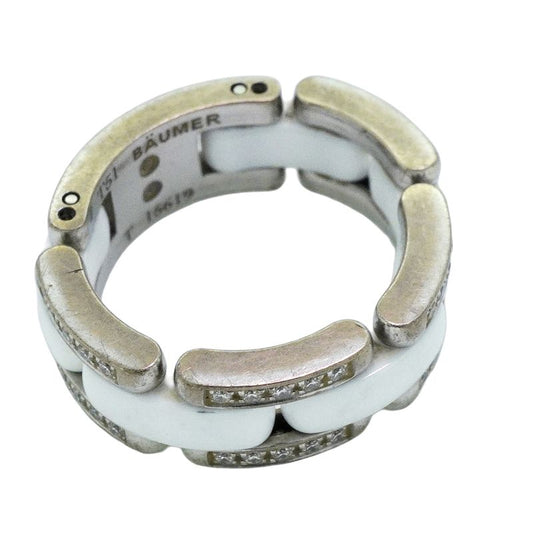 Chanel Ring Ultra Collection 18K White Gold White Gold Ceramic Diamond White