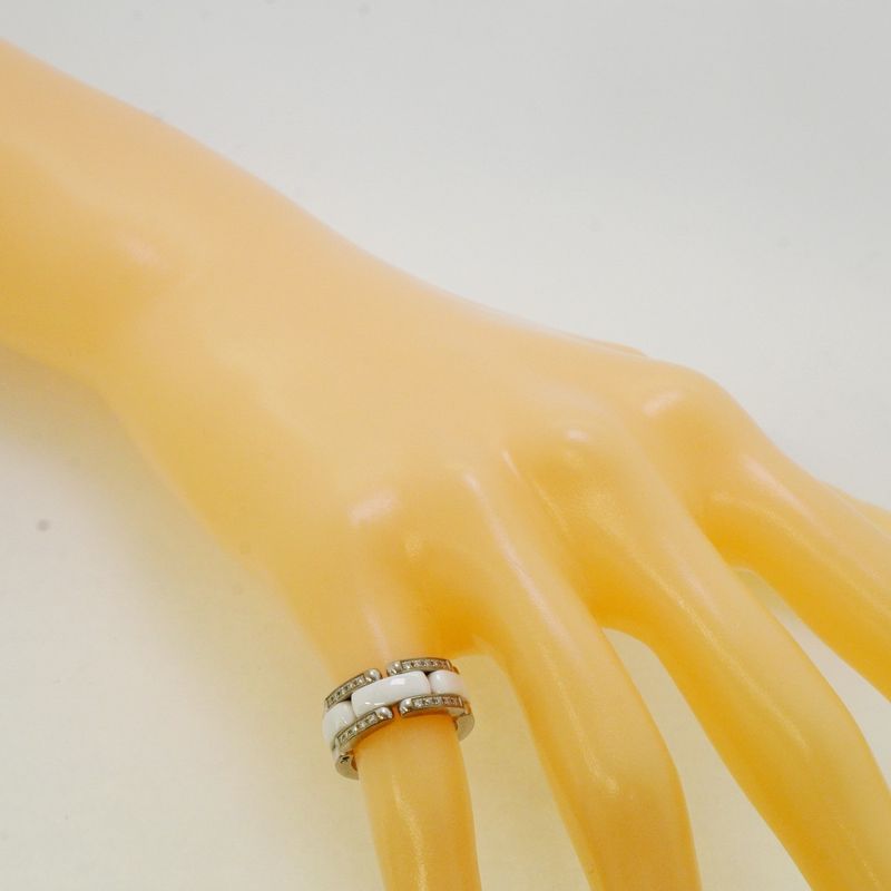 Chanel Ring Ultra Collection 18K White Gold White Gold Ceramic Diamond White