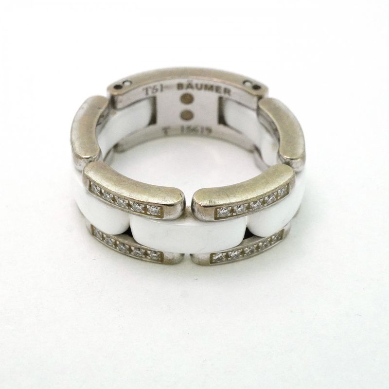 Chanel Ring Ultra Collection 18K White Gold White Gold Ceramic Diamond White