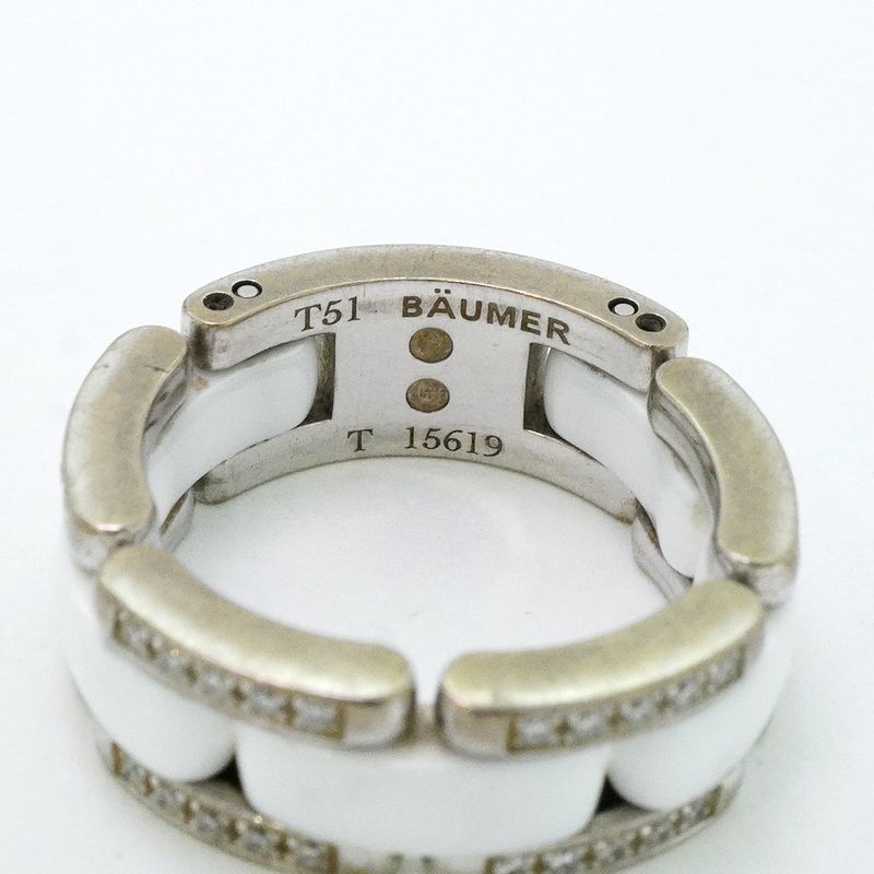 Chanel Ring Ultra Collection 18K White Gold White Gold Ceramic Diamond White